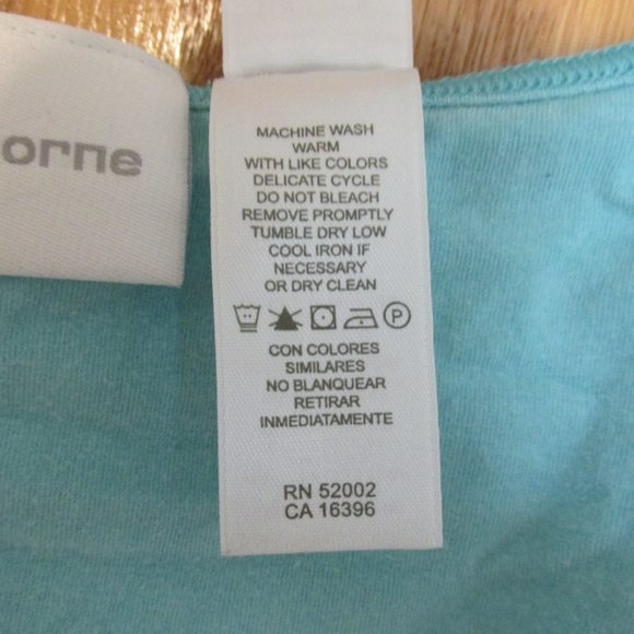 LIZ CLAIBORNE WOMEN'S SIZE S CAMISOLE AQUA LACE SHELF BRA BOHO HIPPIE COTTON - Picture 10 of 11